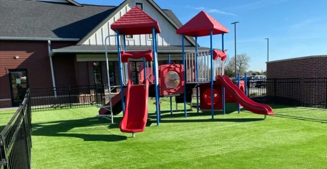 playground on turf outside