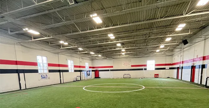 artificial turf indoor soccer field