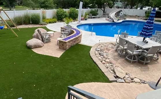 artificial turf in a backyard in florida