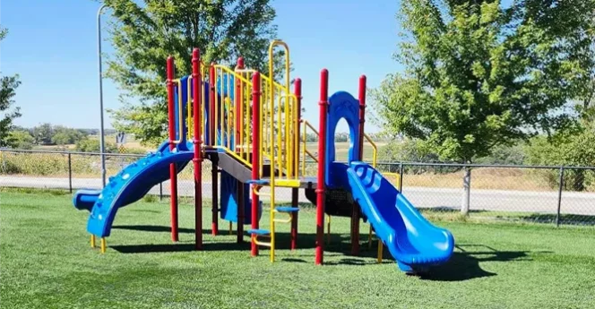 playground on top of artificial turf