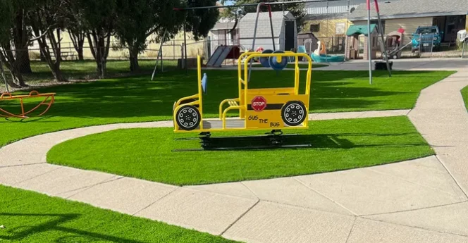 artificial turf at a playground